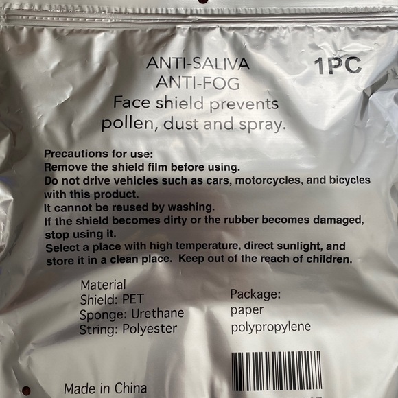 Kids Plastic Clear Face Shield Anti-Fog Panda - Picture 6 of 8